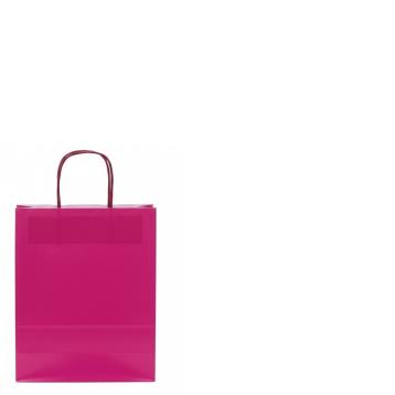 Shopper in carta tinta unita colore fuxia h.29 x l.22 x p.10 cm