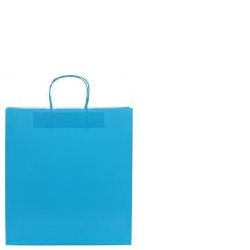 Shopper in carta tinta unita colore turchese h.37 x l.27 x p.12 cm