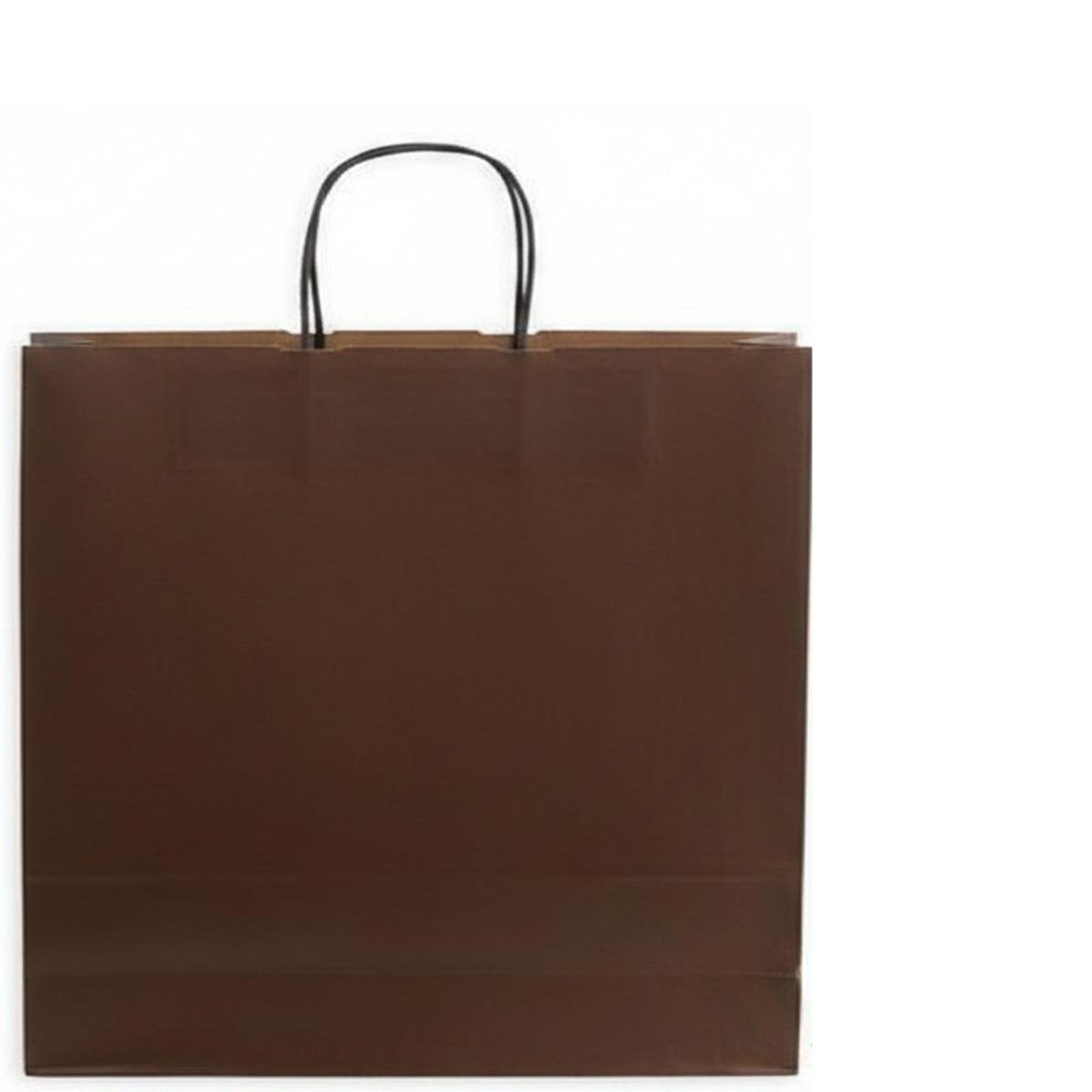Shopper in carta tinta unita colore marrone h.41 x l.36 x p.12 cm