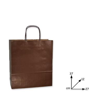 Shopper in carta tinta unita colore marrone h.37 x l.27 x p.12 cm