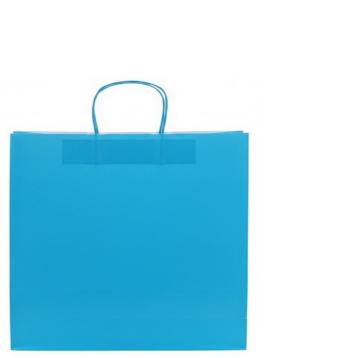Shopper in carta tinta unita colore turchese h.41 x l.36 x p.12 cm
