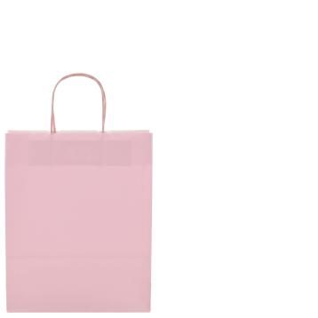 Shopper in carta tinta unita colore rosa h.37 x l.27 x p.12 cm