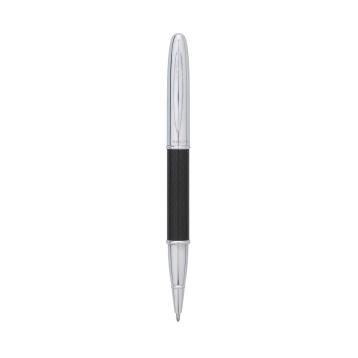 Penna roller bicolore carbonio nero Bagutta