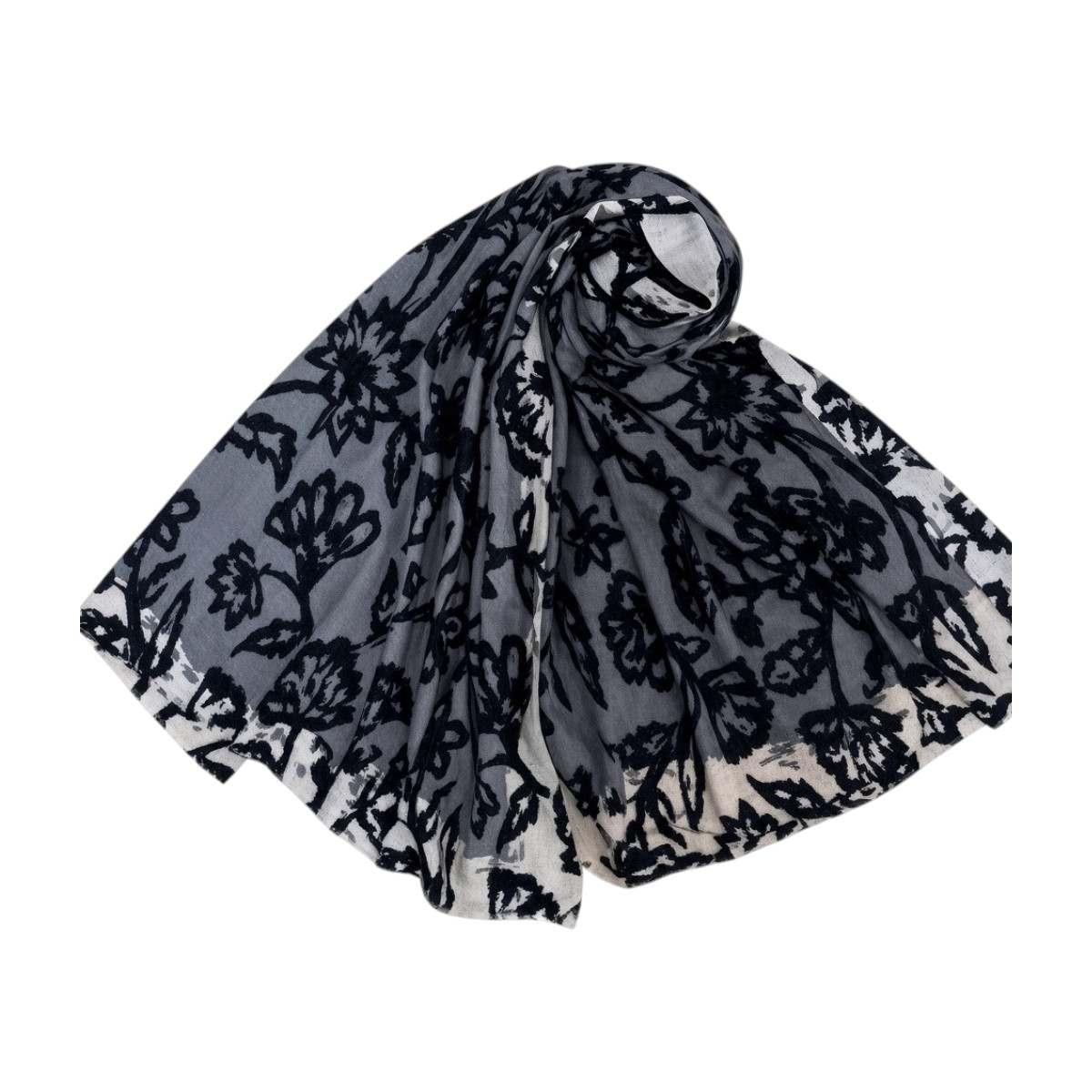 Sciarpa donna fantasia fiori silhouette in viscosa Regina Schrecker