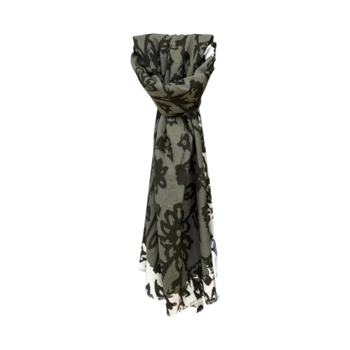 Sciarpa donna fantasia fiori silhouette in viscosa Regina Schrecker