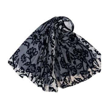 Sciarpa donna fantasia fiori silhouette in viscosa Regina Schrecker