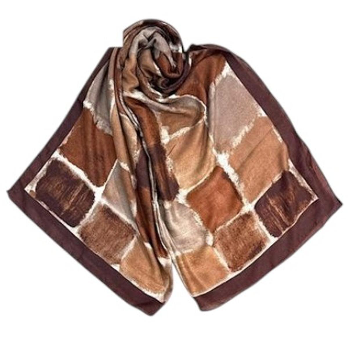 Sciarpa donna riquadri stile patchwork in viscosa Martissima di Marta Marzotto