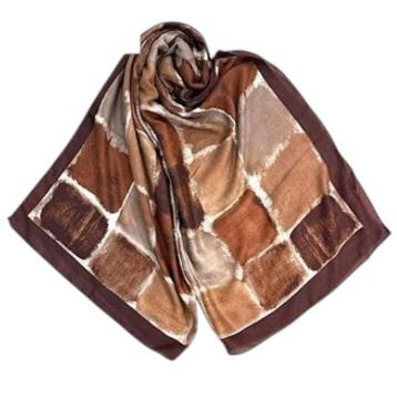 Sciarpa donna riquadri stile patchwork in viscosa Martissima di Marta Marzotto