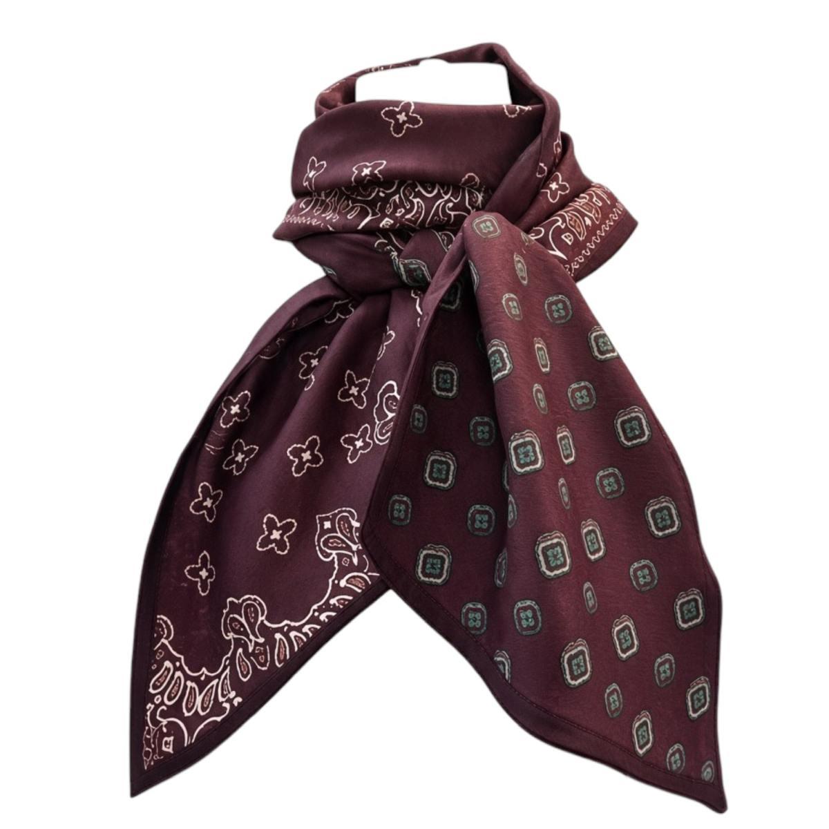 Bandana doccia faccia motivo paisley in viscosa Martissima di Marta Marzotto