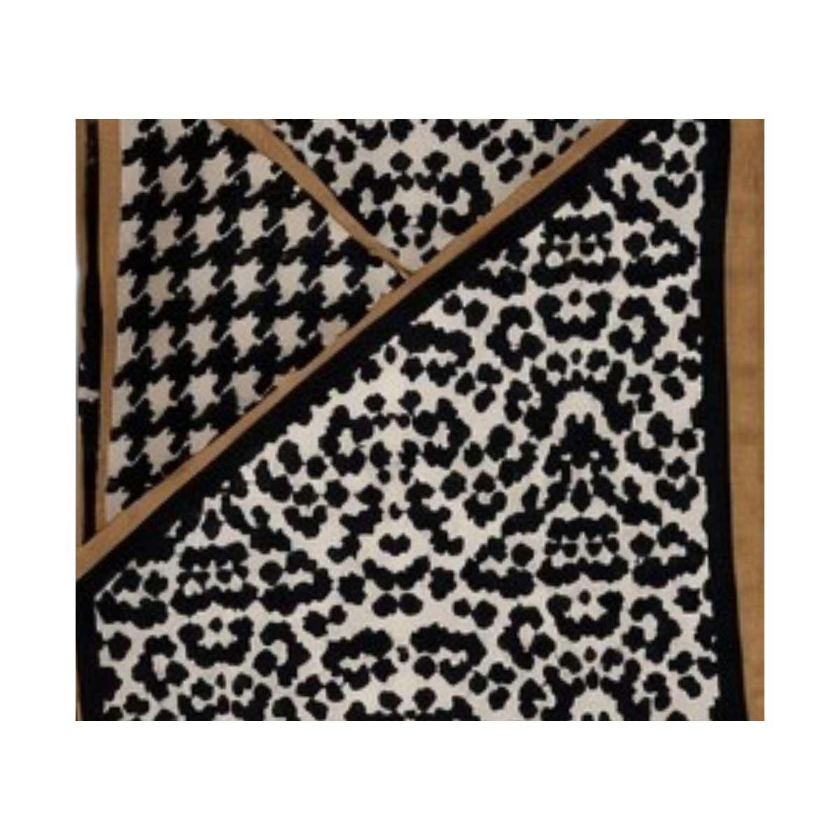 Foulard donna fantasia maculata e pied de poule in viscosa Martissima di Marta Marzotto