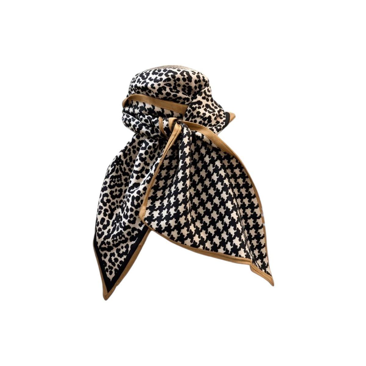 Foulard donna fantasia maculata e pied de poule in viscosa Martissima di Marta Marzotto