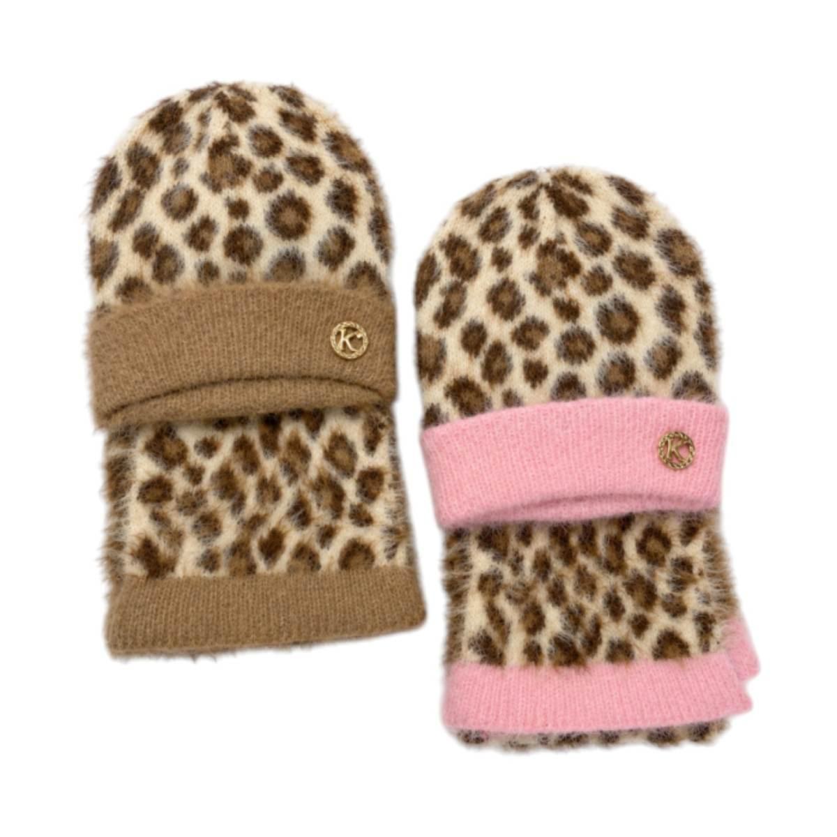 Set bimba cappello e sciarpa fantasia maculata le Kikke