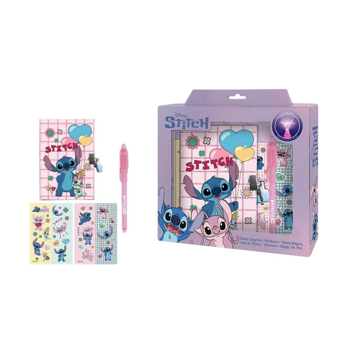 Set diario segreto con penna e stickers Stitch