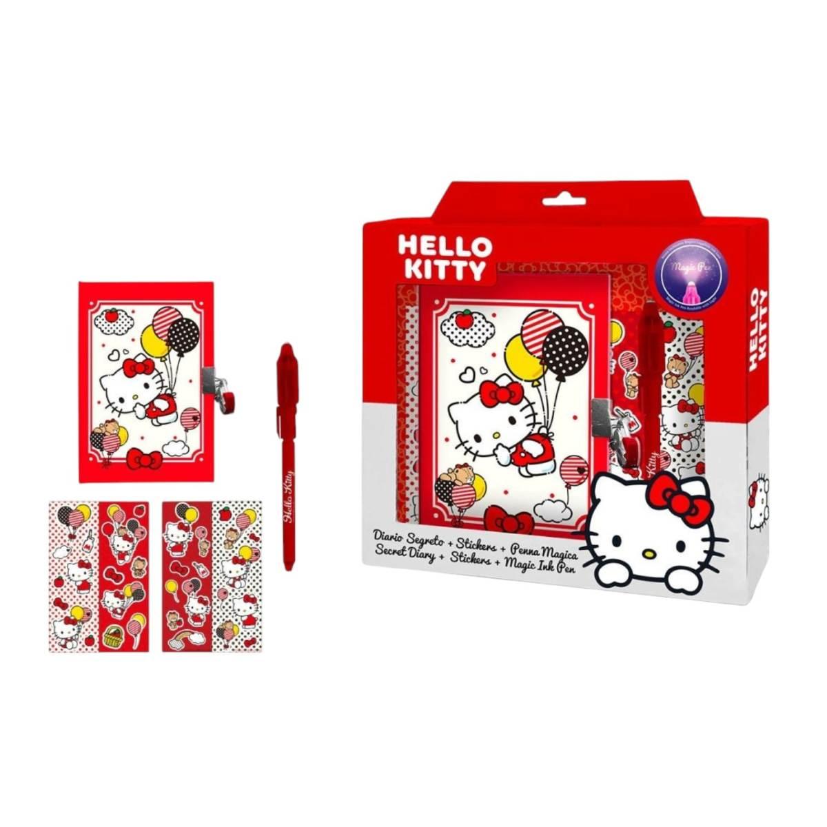 Set diario segreto con penna e stickers Hello Kitty