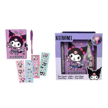 Set diario segreto con penna e stickers Kuromi