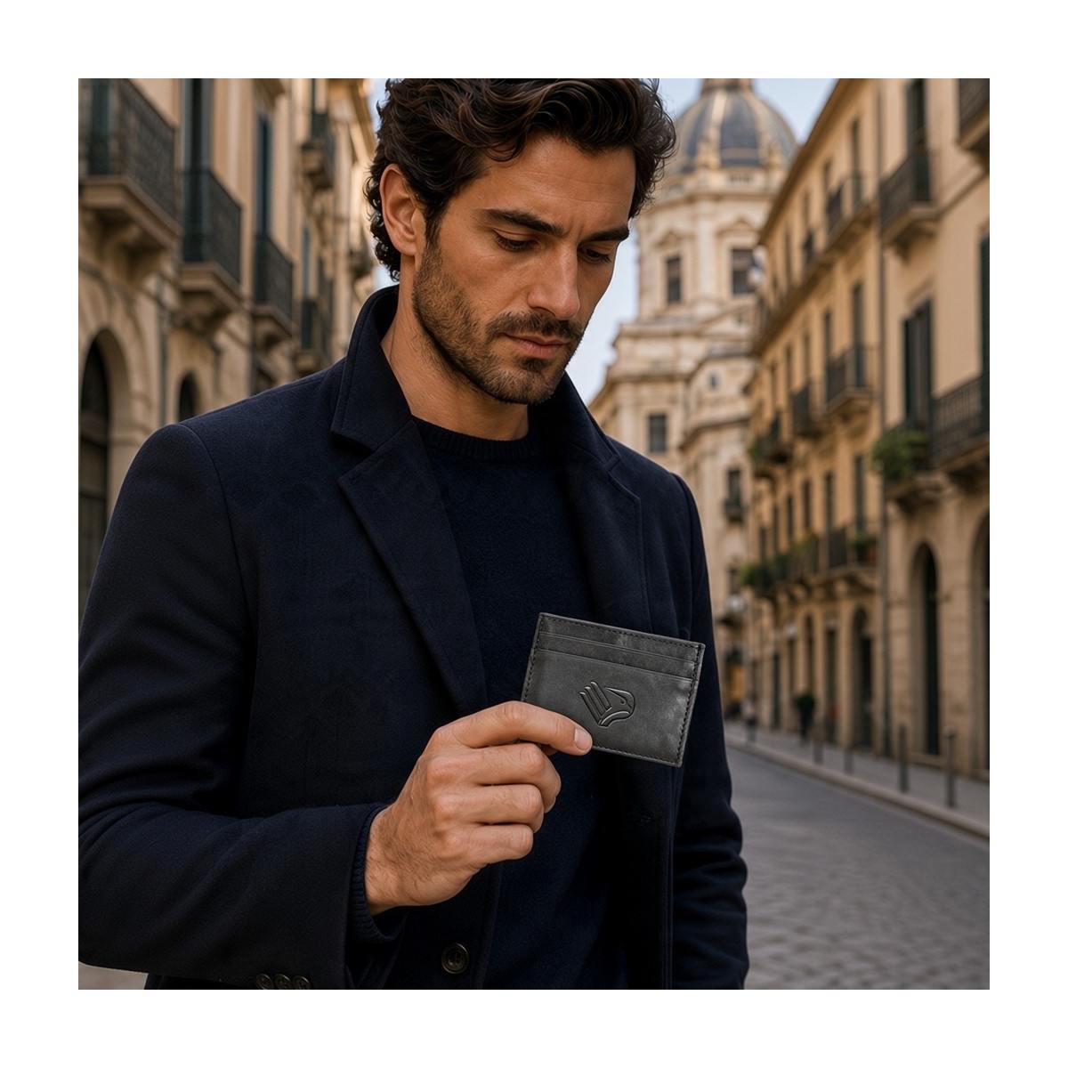 Portacarte in pelle RFID ufficiale Palermo