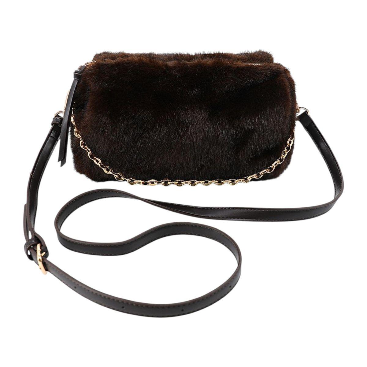 Borsa sacca picolla in pelliccia donna in poliestere Marina Galanti