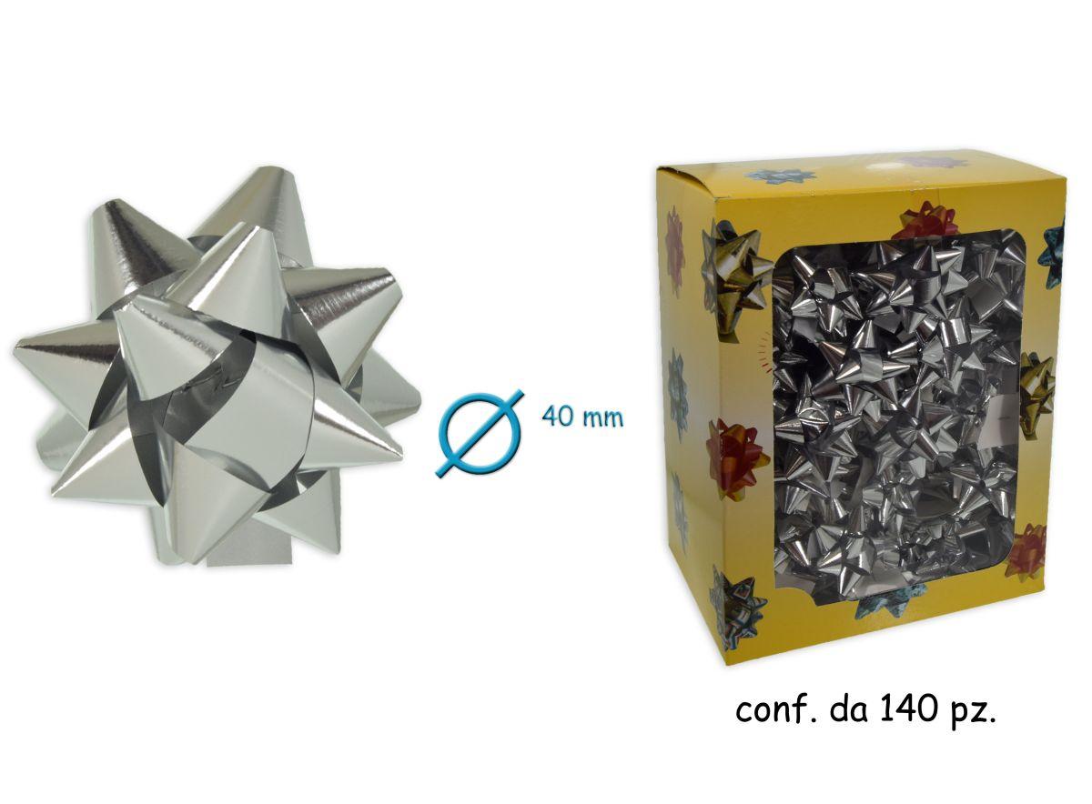 140 Coccarde adesive metallizzate argento 10 mm