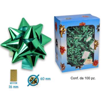 Coccarda adesiva 16 mm.metallizzato verde