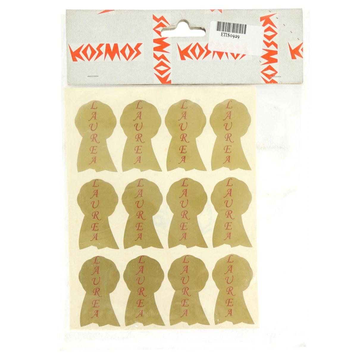 Etichette adesive ''Auguri'' in busta con stampe assortite