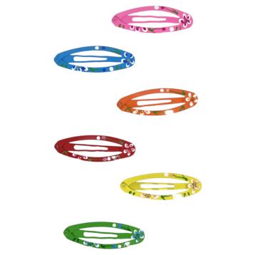 Clic clac per capelli ovale 5 cm con fiori