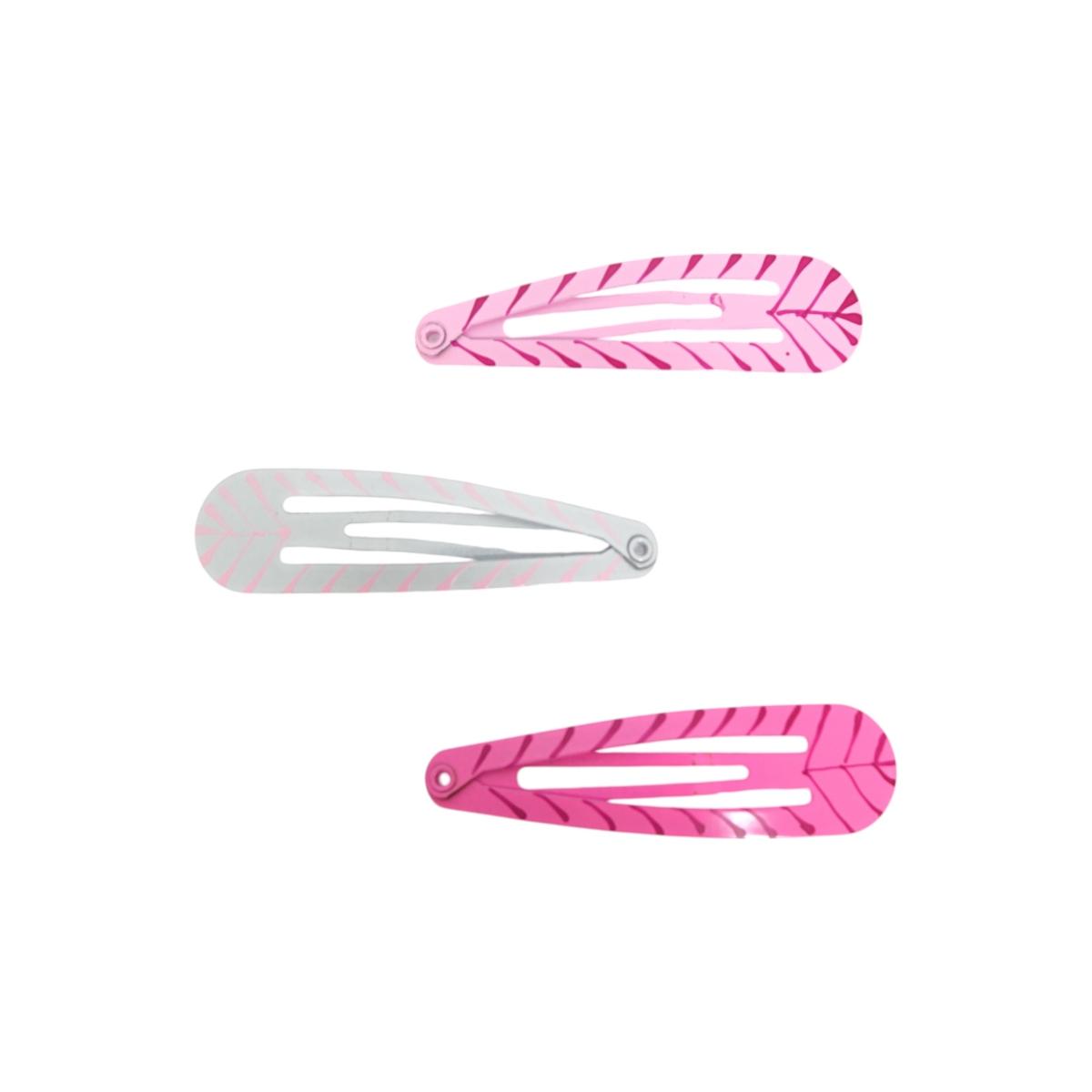 Clic clac per capelli in metallo 4 cm toni del rosa