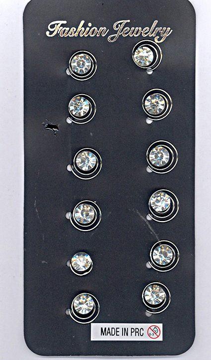 Molla con strass tondo grande nikel free