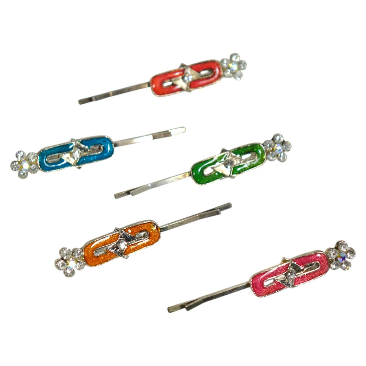 Forcina per capelli con brillantini 6 cm