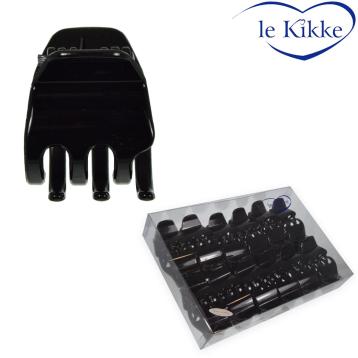Pinza fermacapelli nera box 24pz