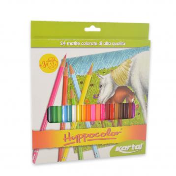 24 matite colorate hyppocolor fusto colorato