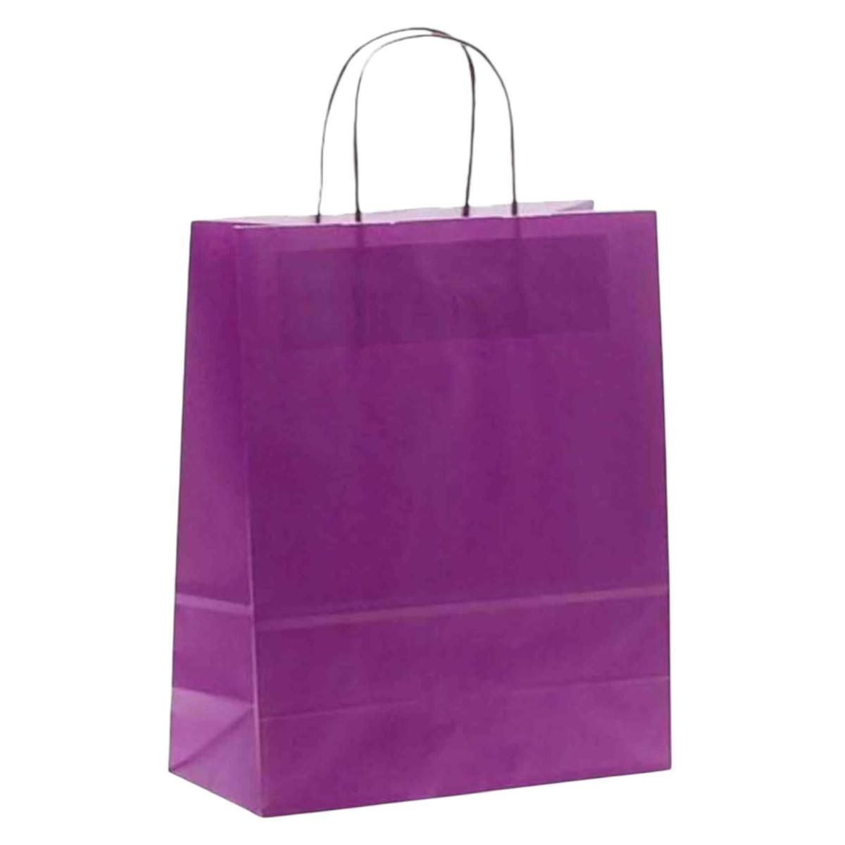 Shopper in carta h.24 x l.18 x p.8 cm colore viola