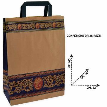 Shoppers carta fantasia cammeo blu h29 X l22 X p10 CM