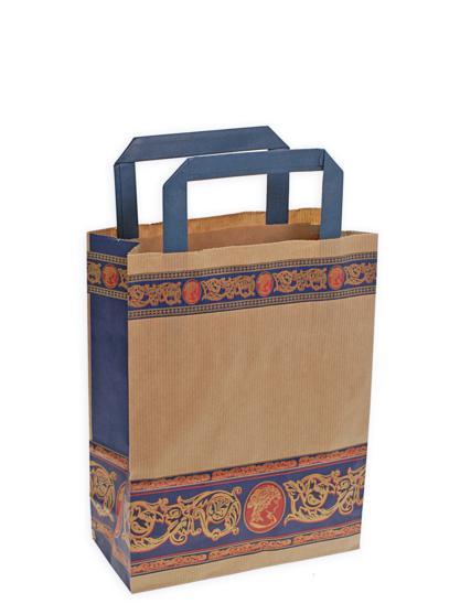 Shoppers carta fantasia cammeo blu  h45 X l32 X p17