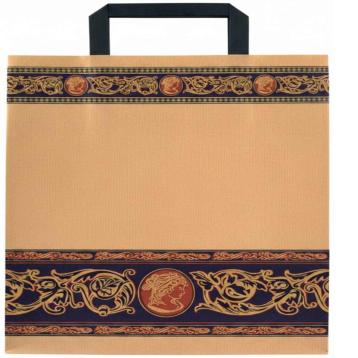 Shopper in carta h.49 x l.45 x p.15 cm fantasia cammeo blu