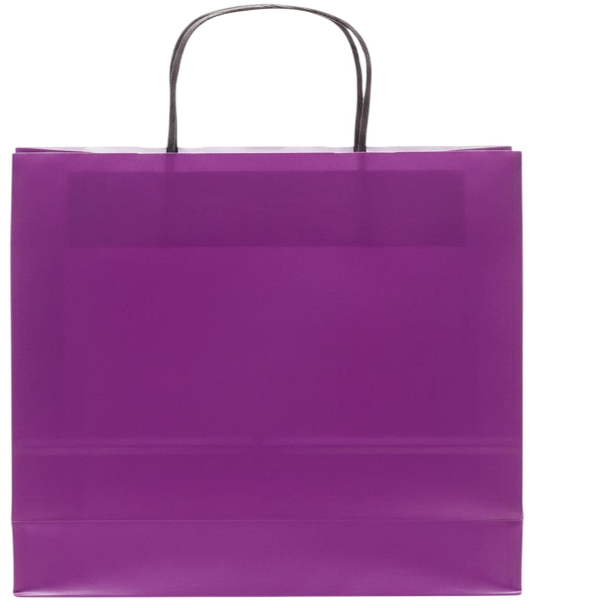 Shopper in carta h.49 x l.45 x p.15 cm colore viola