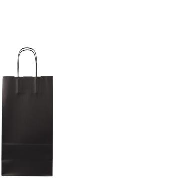 Shopper in carta portabottiglie h.39,5 x l.14 x p.8,5 cm colore nero