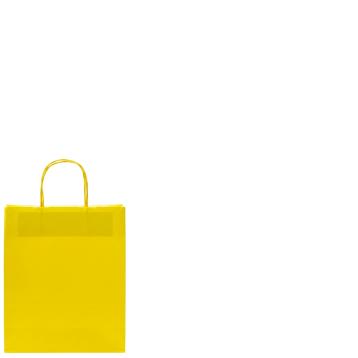 Shopper in carta h.29 x l.22 x p.10 cm colore giallo