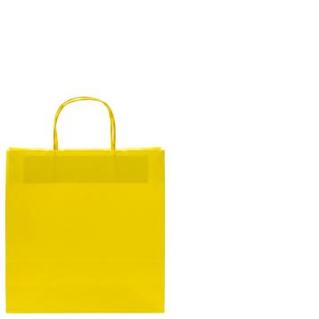 Shopper in carta h.37 x l.27 x p.12 cm colore giallo