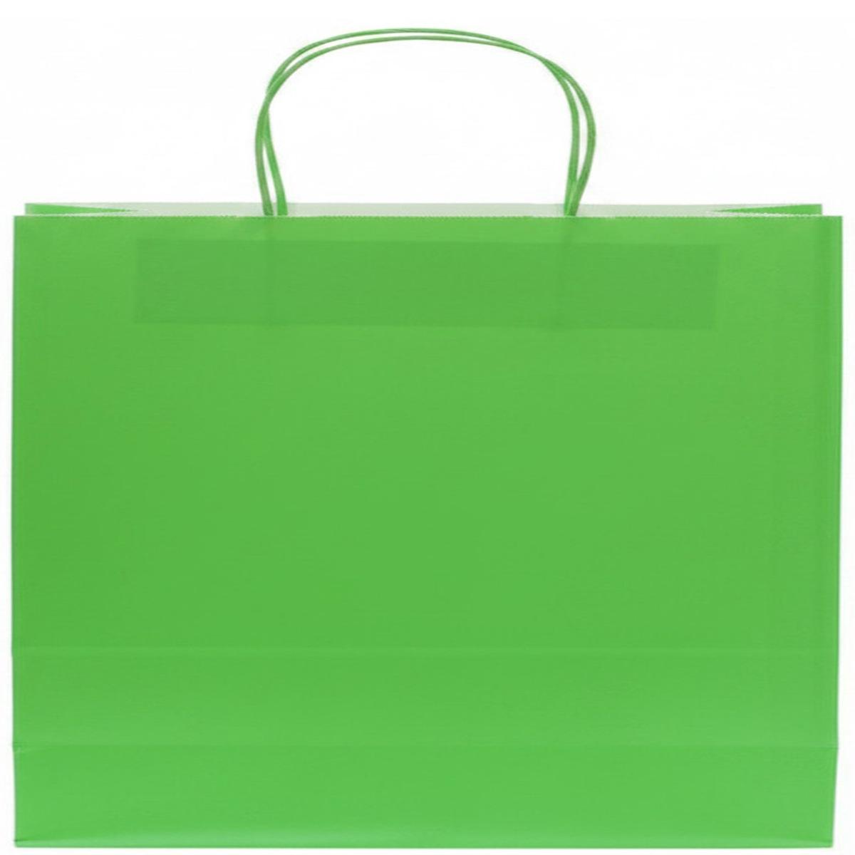 Shopper in carta h.49 x l.55 x p.18 cm colore verde chiaro