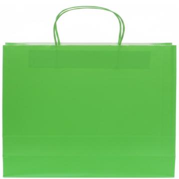 Shopper in carta h.49 x l.55 x p.18 cm colore verde chiaro