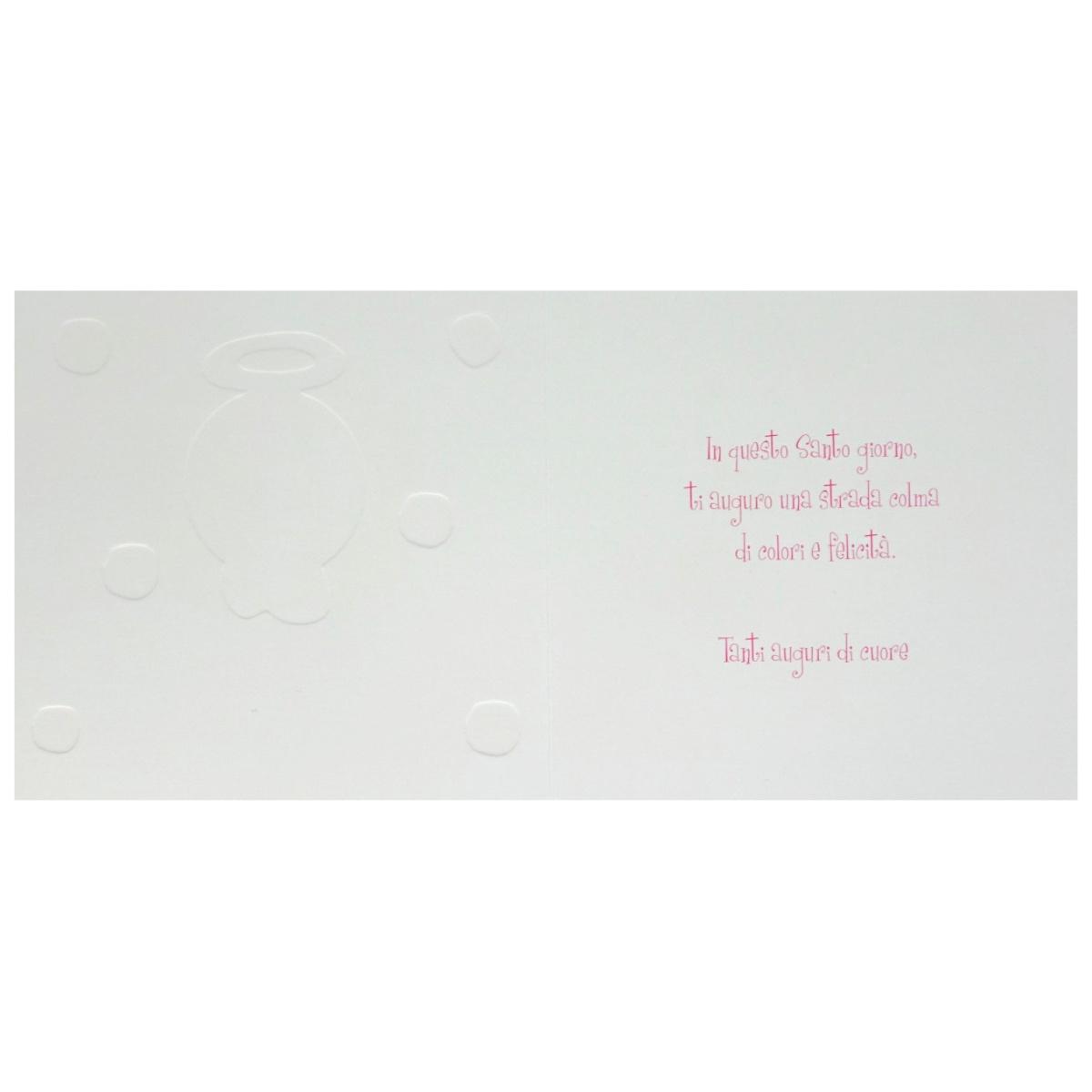 Biglietti auguri battesimo bimba 16x16 cm