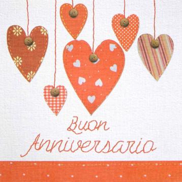 Biglietti auguri anniversario 16x16 cm