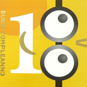 Biglietti auguri 18 anni 16x16 cm