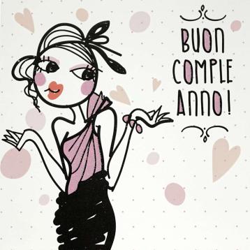 Biglietti auguri compleanno 16x16 cm