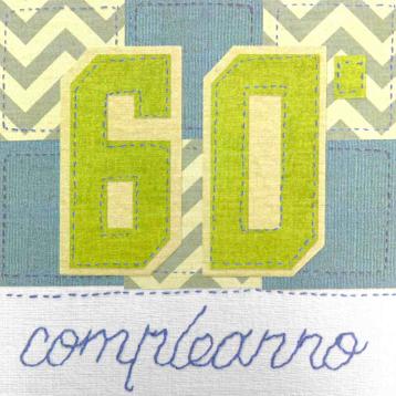 Biglietti auguri 60 anni 16x16 cm