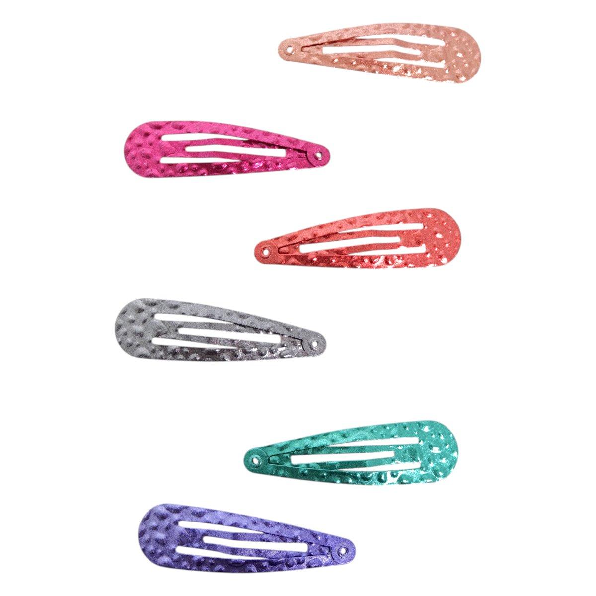 Clic clac per capelli 5 cm metal martellatato