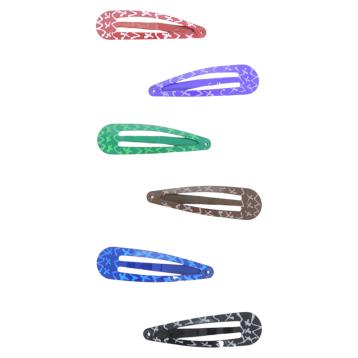 Clic clac per capelli in metallo 4 cm con decori
