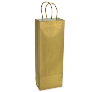 Shoppers carta porta bottiglie colore oro  H 39,5 X L14 X P 8,5