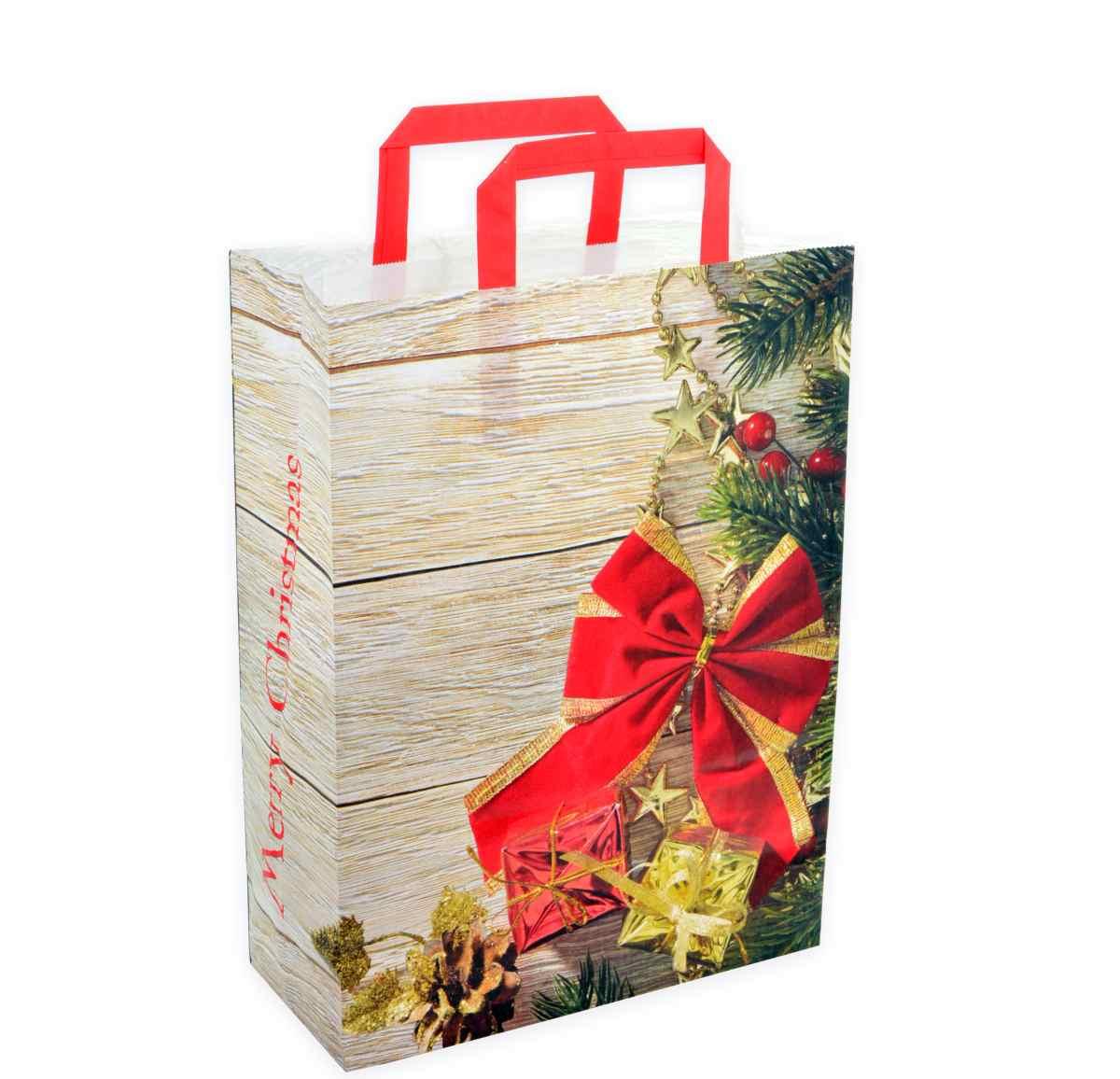 Shoppers carta  h45 X l32 X p17 CM fantasia merry christmas