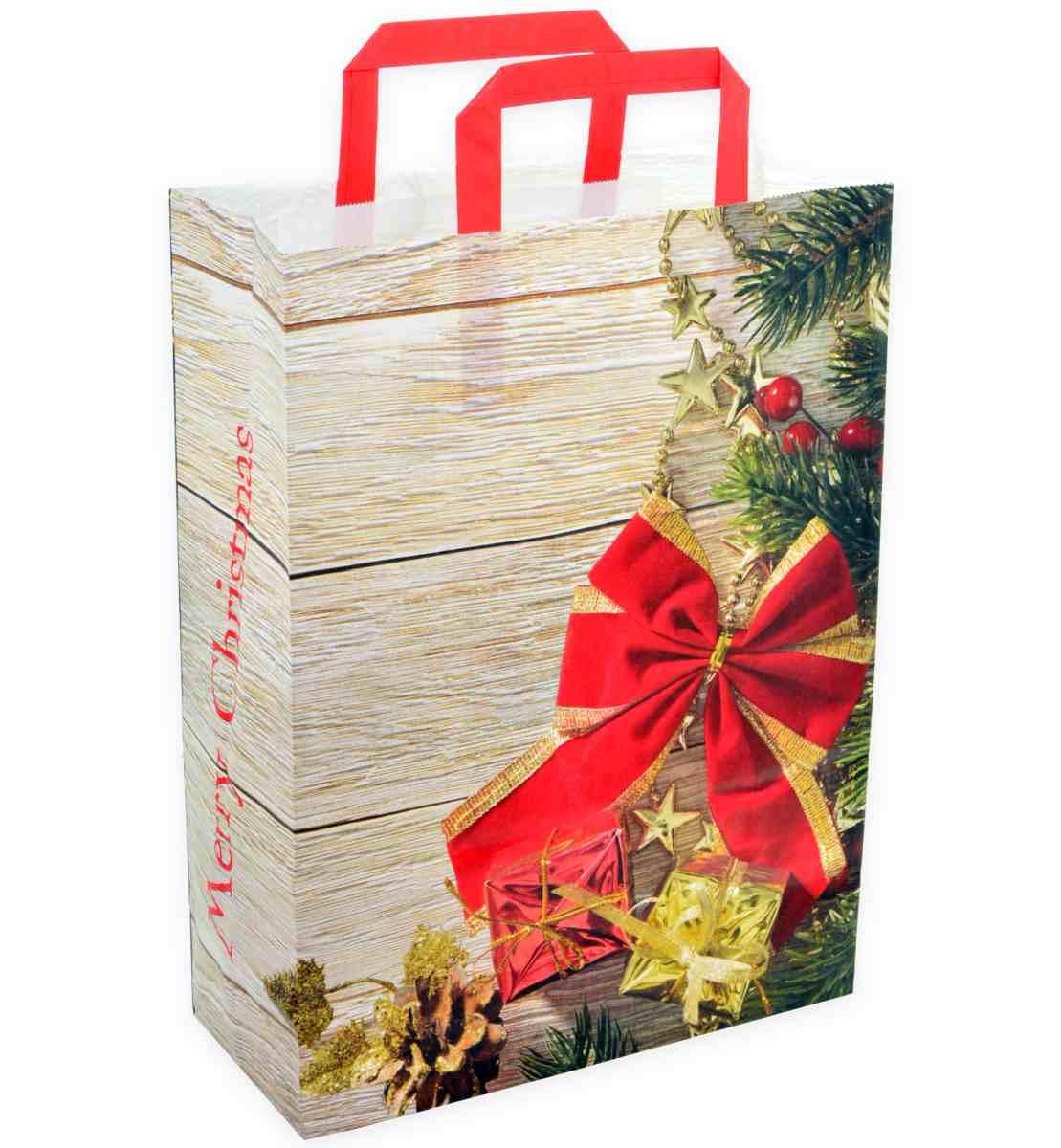 Shoppers carta  h49 X l45 X p15 cm.fantasia merry christmas